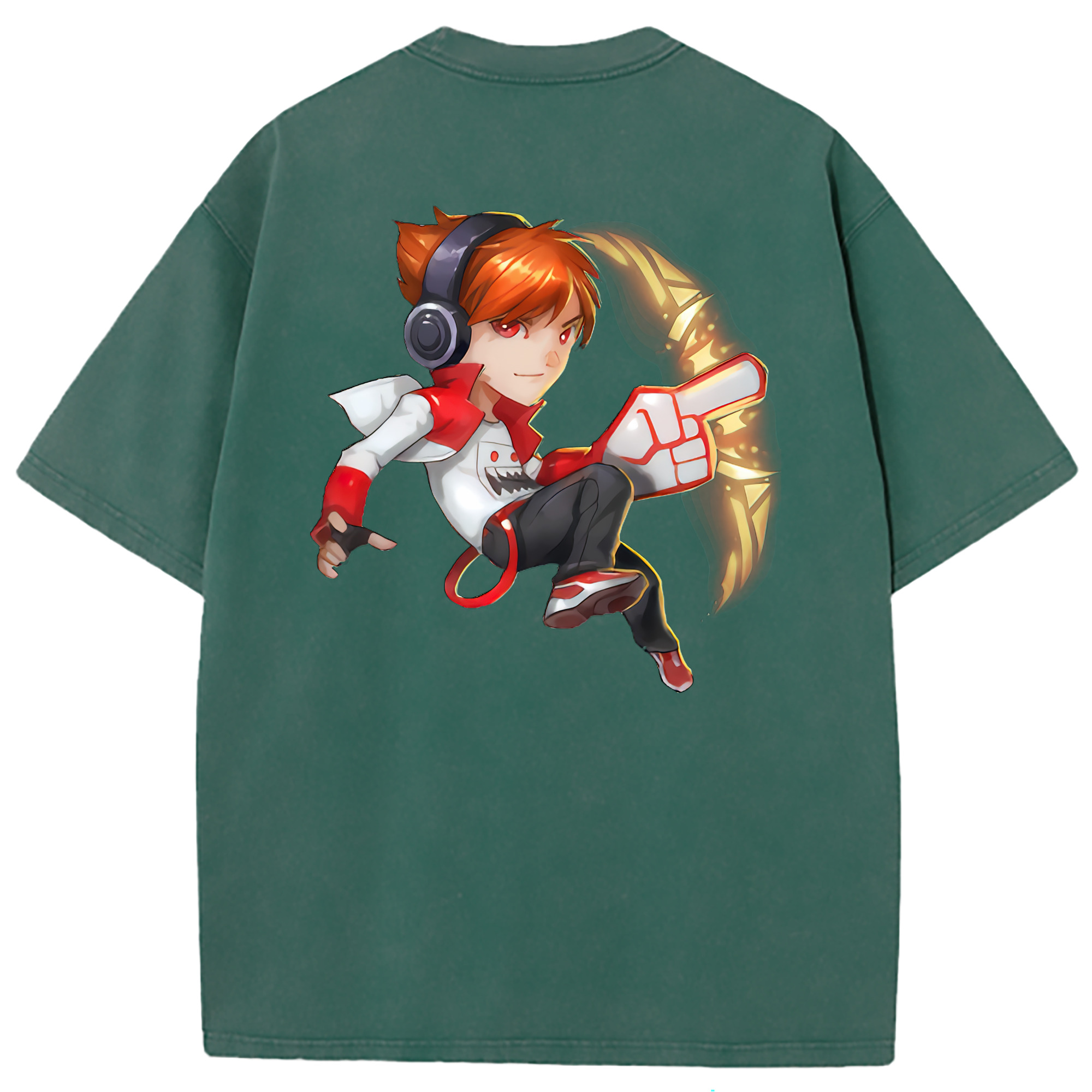 （画像用） リーグ・オブ・レジェンド League of Legends LOL 綿100% ヴィンテージ風 半袖Tシャツ（背面プリント）
